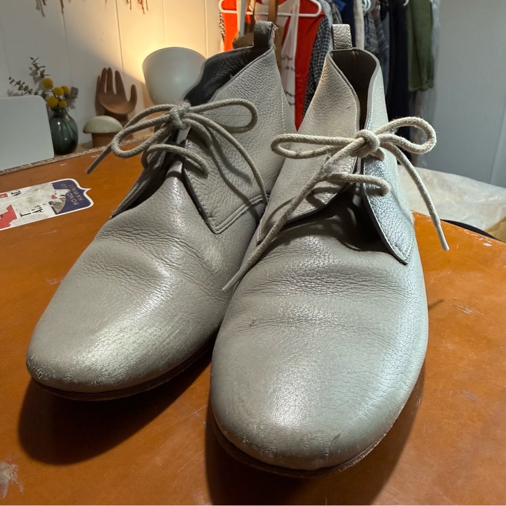 Cole Haan Gray Lace Up Ankle Booties